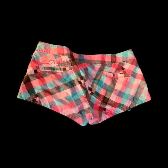 Womens ONeill Board Shorts, Size 11, Pink and Teal - Picture 2 of 3